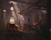 Fernand cormon An Iron Forge oil painting on canvas